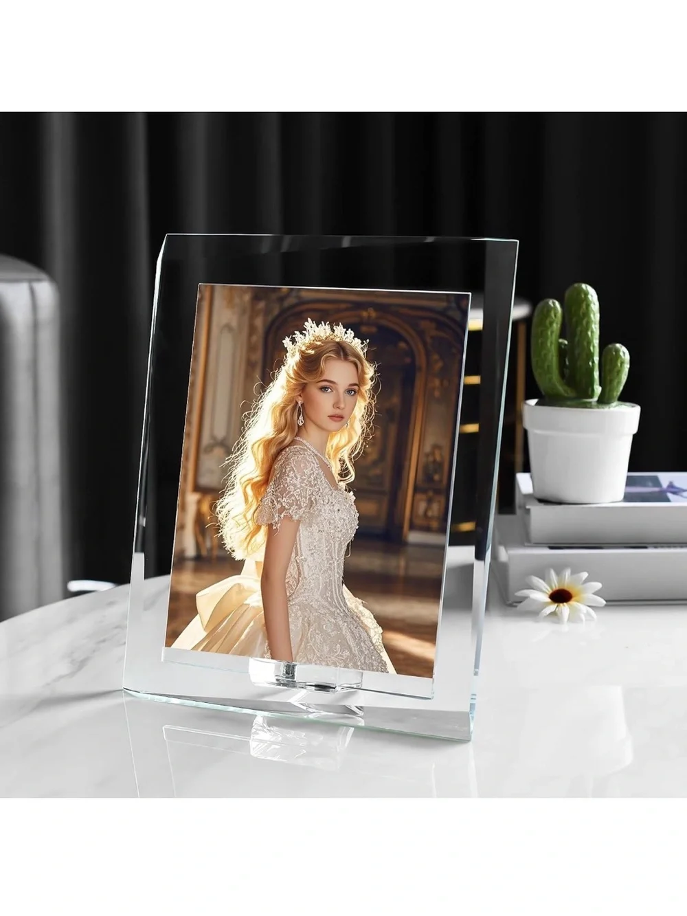 8” x 10” Crystal Clear Picture Frame, Gift Decor - New/Open Box